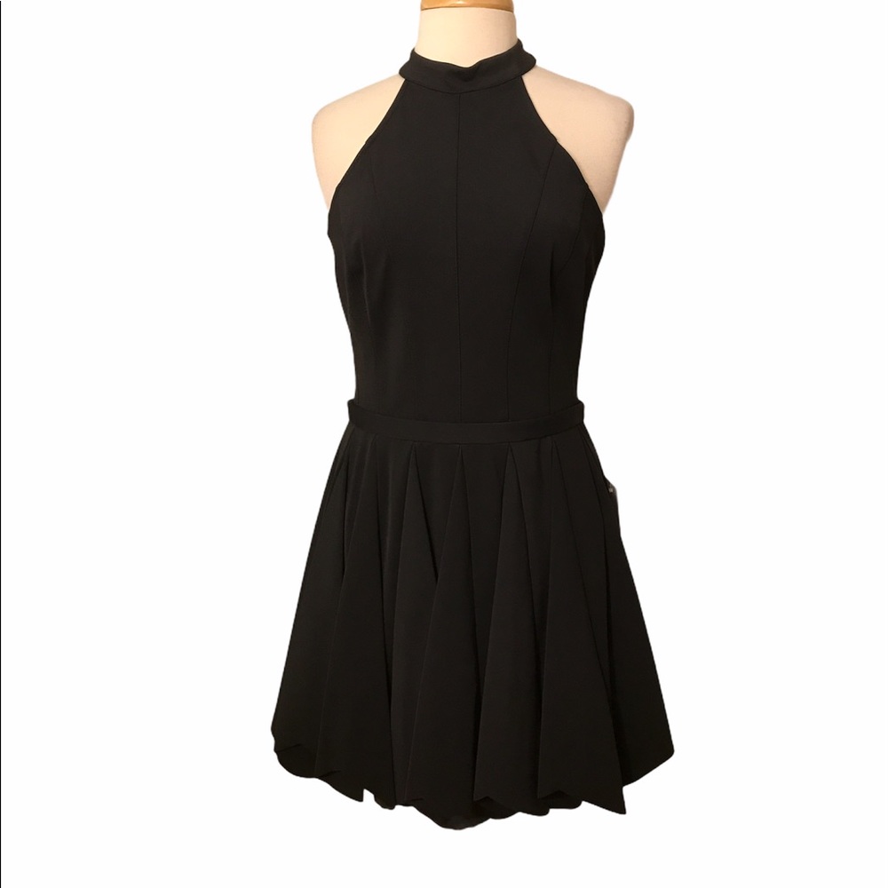 Jovani Black Halter Neck Mini Dress